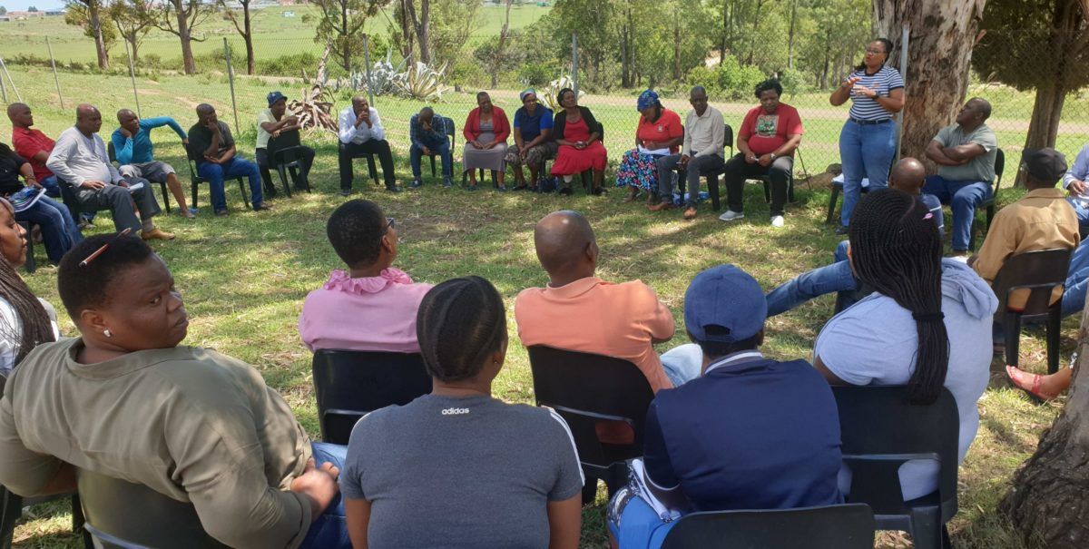 Community members gathered for a learning and discussion session